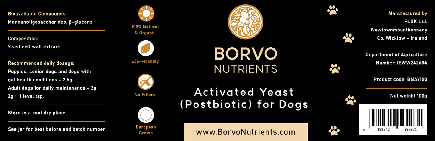 Activated Yeast (Postbiotic) for Dogs | Borvo Nutrients