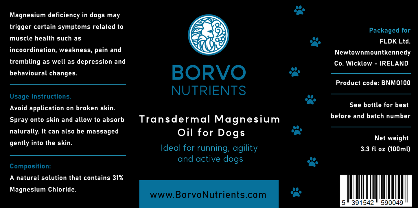 Transdermal Magnesium Oil for Dogs | Borvo Nutrients