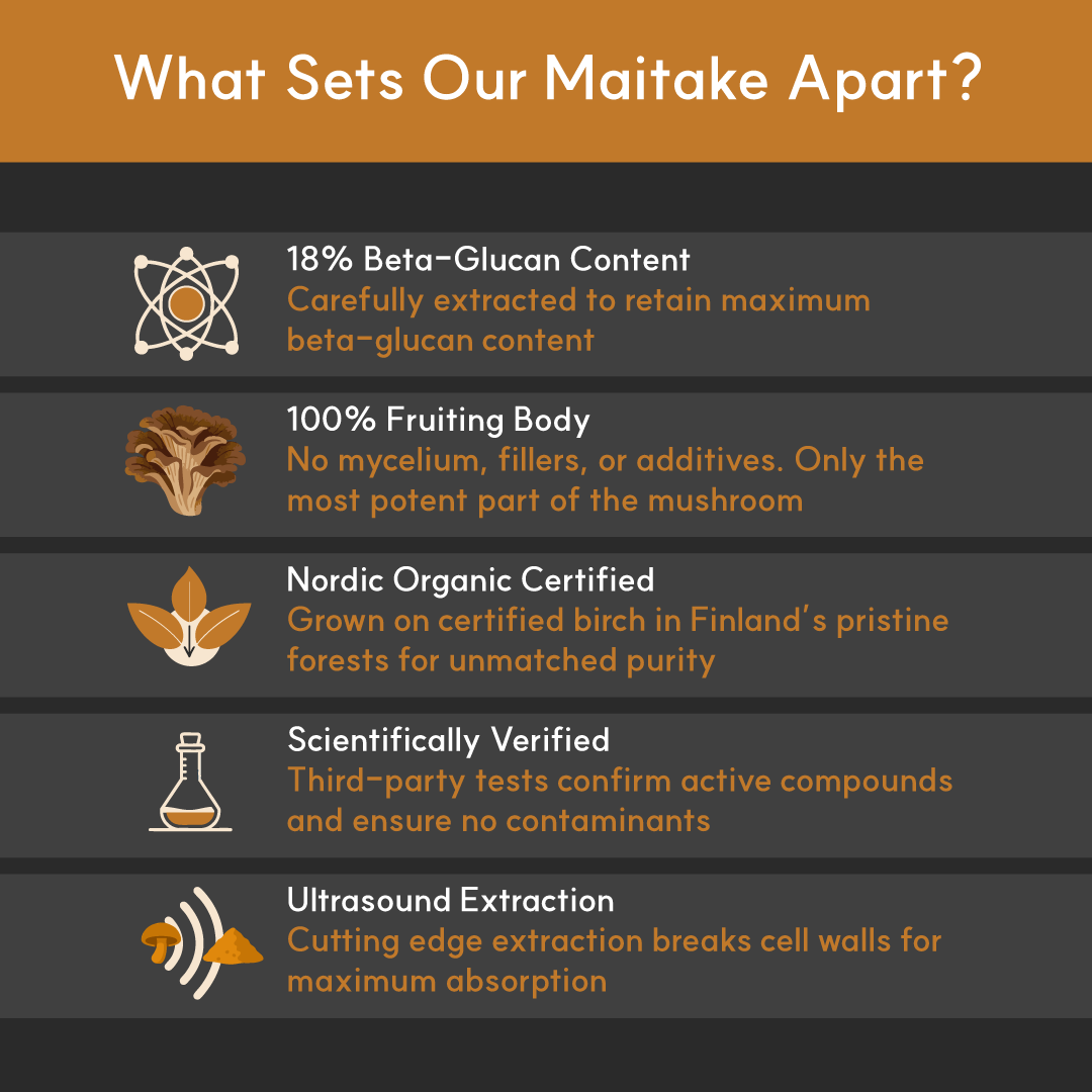 Maitake Mushroom Powder for Dogs - Ultrasound Assisted Extraction for Enhanced Potency  | Borvo Nutrients